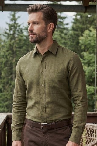Pánska košeľa 44545 khaki