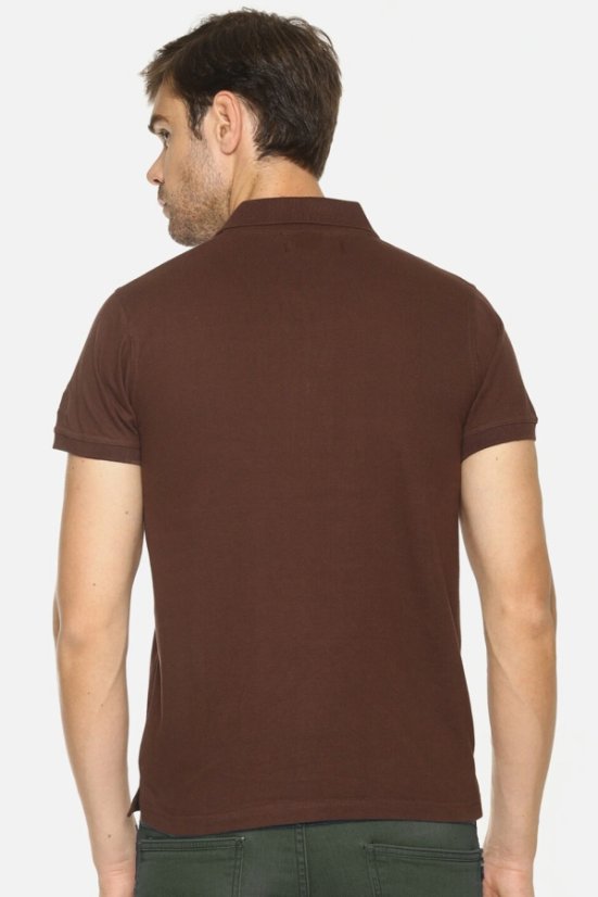Polo majica s kratkim rukavima Deerhead smeđa