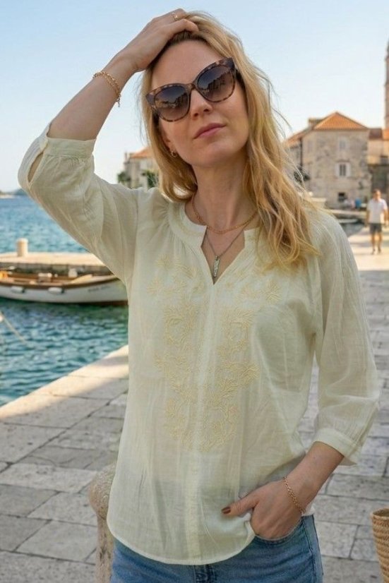 Ewident női nyári blúz 53197 – Natur