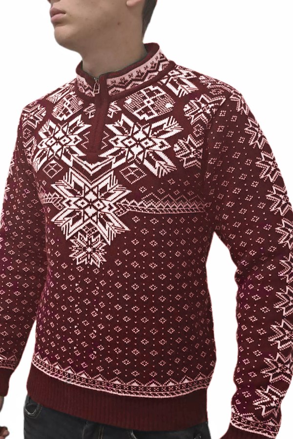 Moški norveški pulover s trojanskim ovratnikom Max-Z