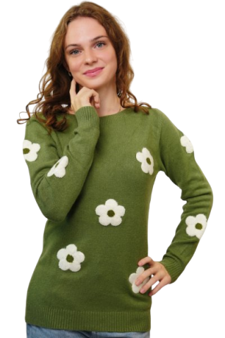 Pulover de dama Bluma verde