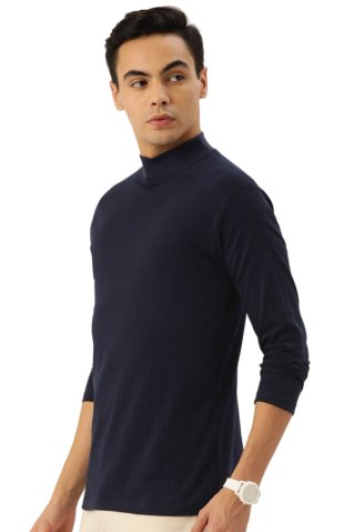 Men's mock turtleneck 461110X navy
