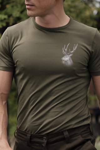 Muška lovačka majica – Silueta jelena