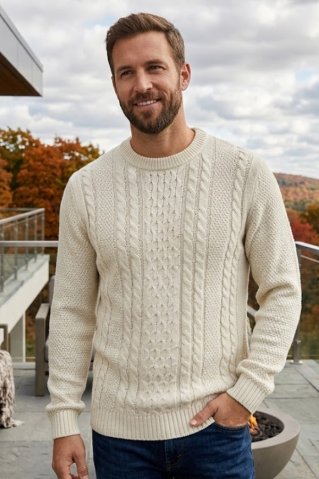 Muški pulover Ewident s osmičnim uzorkom – Natur