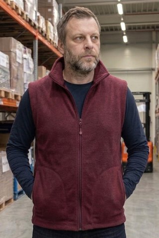 Vrhunski muški prsluk od flisa EWIDENT bordo