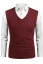 Pleteni glatki prsluk JVP2037BB bordo
