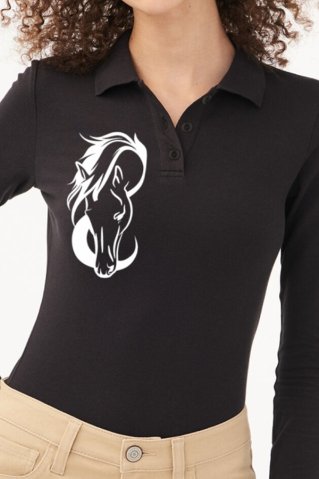 Ženska crna polo majica Konhead