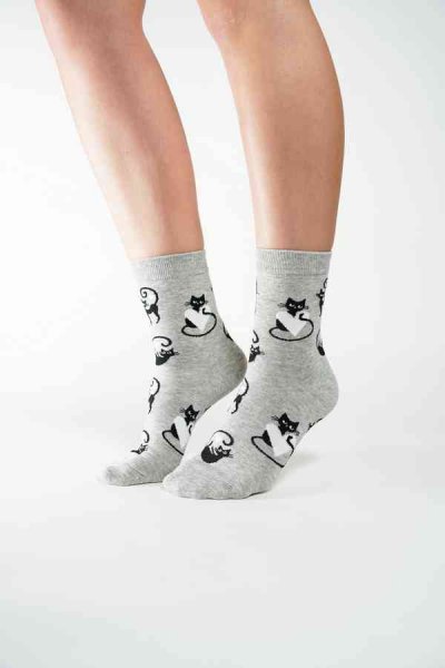 Dámske ponožky 9660 cica siva