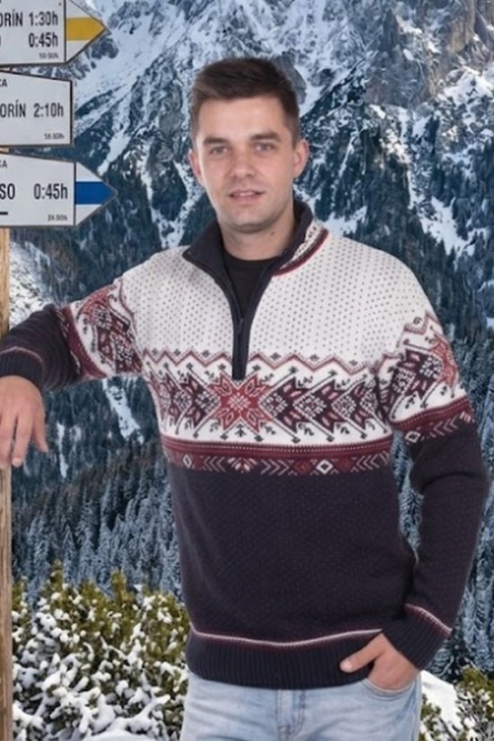 Pánsky nórsky sveter Igor-Z – tmavomodrý