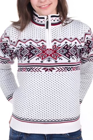 Dámsky natur pletený nórsky sveter Igora-Z