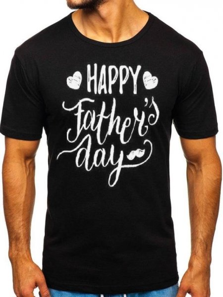 Happy Father day tričko černá