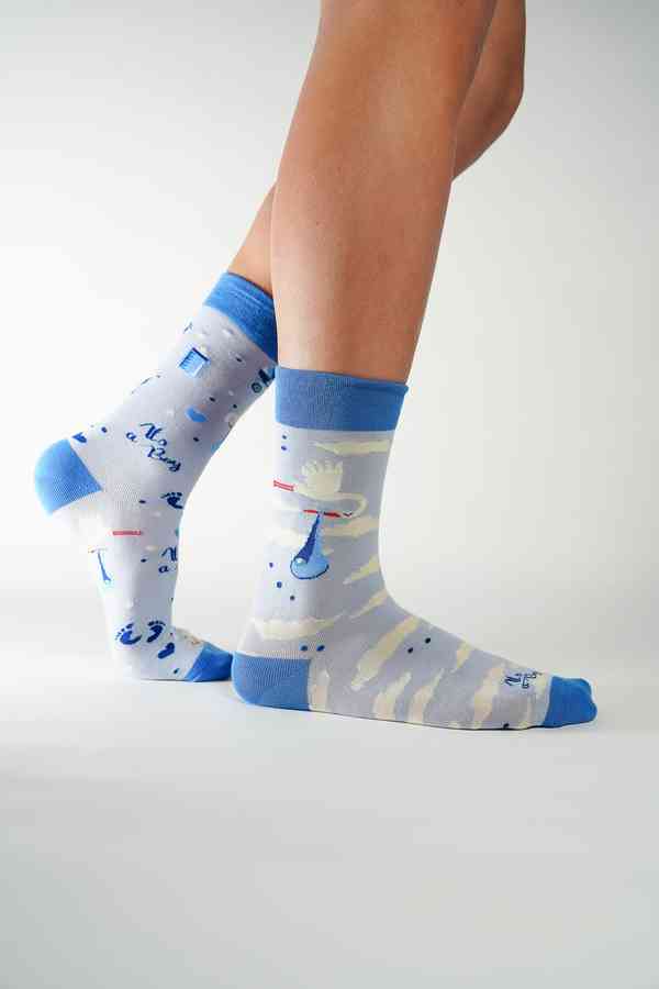Veselé pánske ponožky bocian AU9288