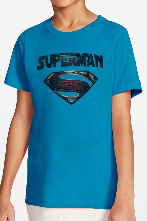 Tricou pentru copii Superman albastru
