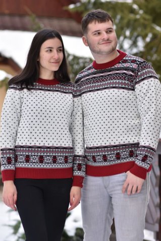 Damski norweski pulower z okrągłym dekoltem Marka