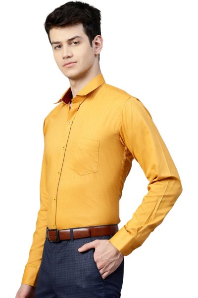 Elegáns sárga férfi hosszú ujjú ing 44545