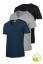 Pánske tričko 100% bavlna, AKCIA 3ks v balení za cenu 2ks, čierna - sivá - modrá