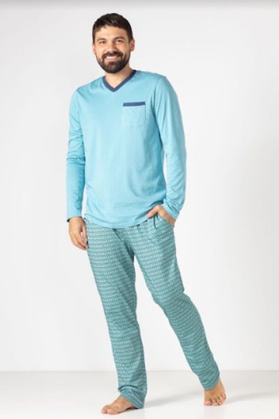 Férfi pizsama 31005 kék