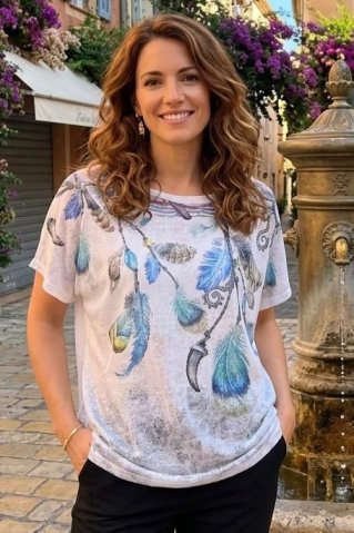 Ženska bela bluza Ewident JVP3005 – Elegantna viskoza