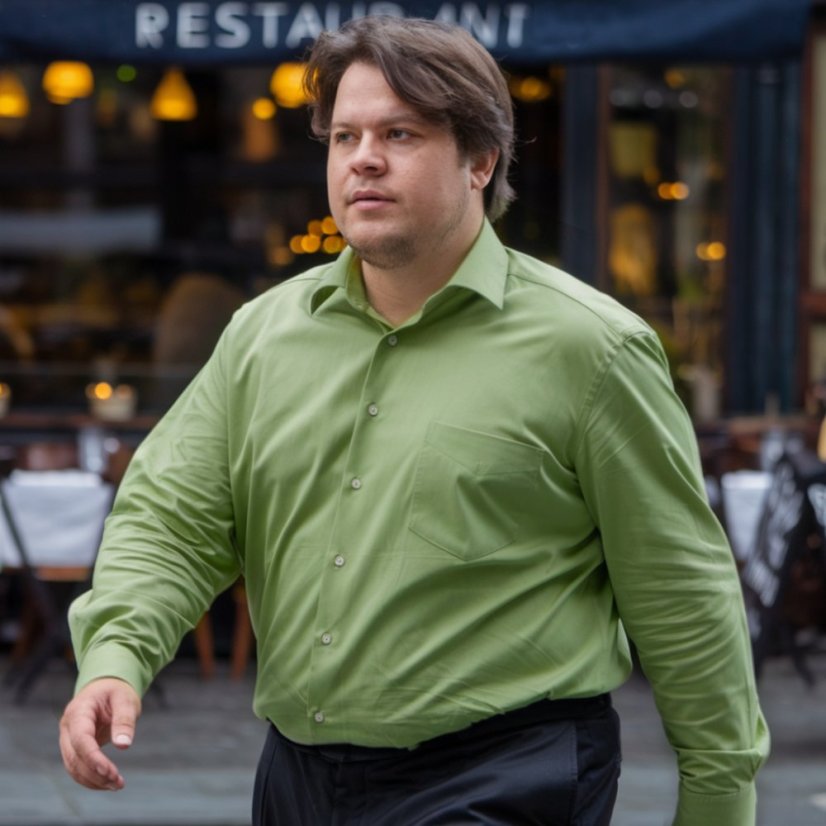 Muška lime košulja – velike veličine 3XL–6XL