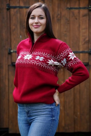 Ženski bordo norveški jopa – Mira
