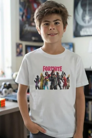 Fortnite detské tričko biele Fortiforti
