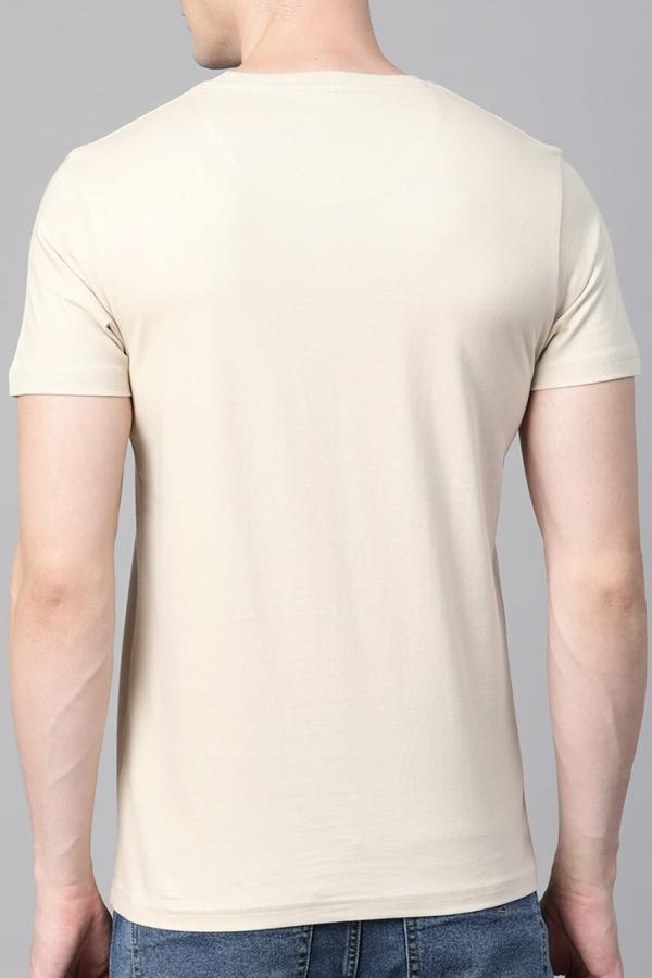 Livetoride pánské tričko 100% bavlna béžová