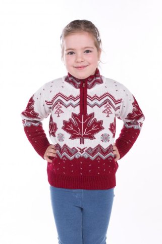 Dječji norveški bordo pulover – Javor