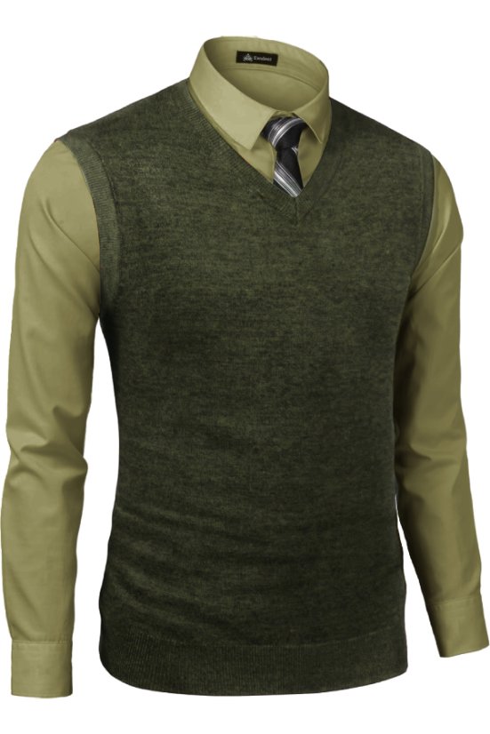 Pletená hladká vesta P2037BB lesácka