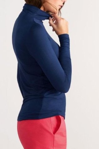 Tricou de damă - turtleneck 26471X albastru