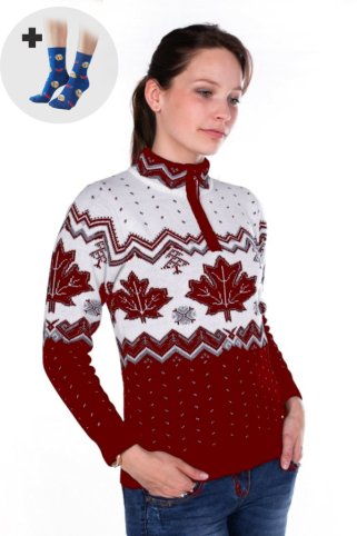 Dámsky nórsky sveter – Javor vínová