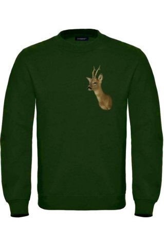 Pánska poľovnícka mikina Ewident s realistickým motívom srnca