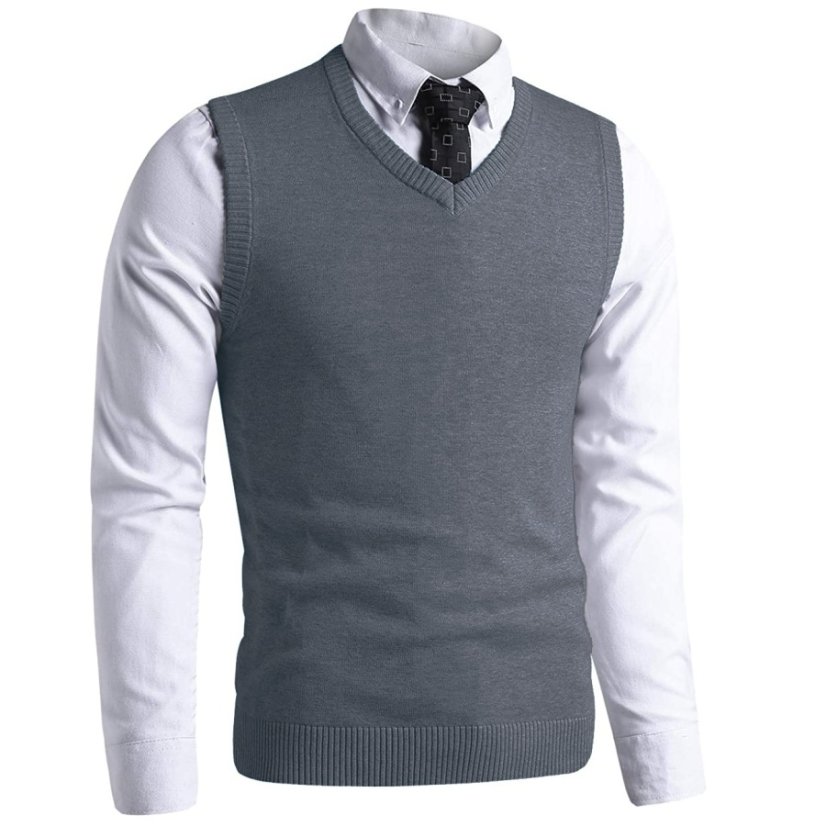 Muški pleteni prsluk 44969 grafit