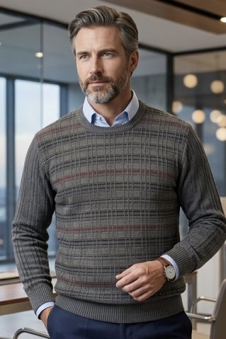 Benjamin férfi pamut pulóver