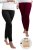 Damen Gestrickte Leggings 2 st.  Schwarz+ bordo