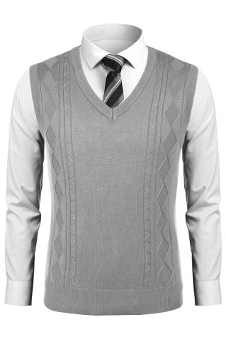 Men's Knitted Vest BBBvest Grey