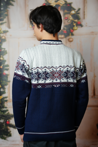 Pánsky tmavomodrý nórsky sveter Igor-AZ