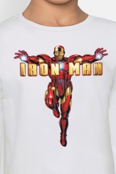 Ironman dětské tričko bílé