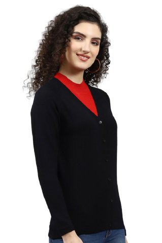 Elegáns női pulóver 00697 fekete