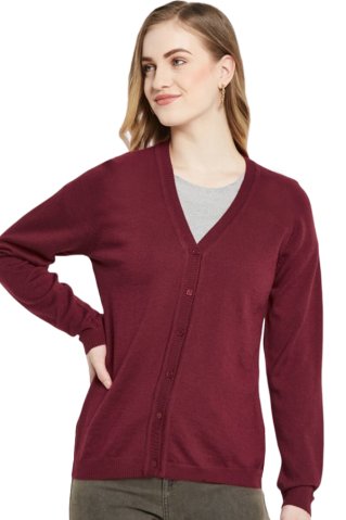 Elegant women's sweater  burgundy