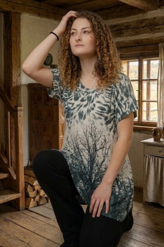 Dámská antracitová blúzka JVP3032