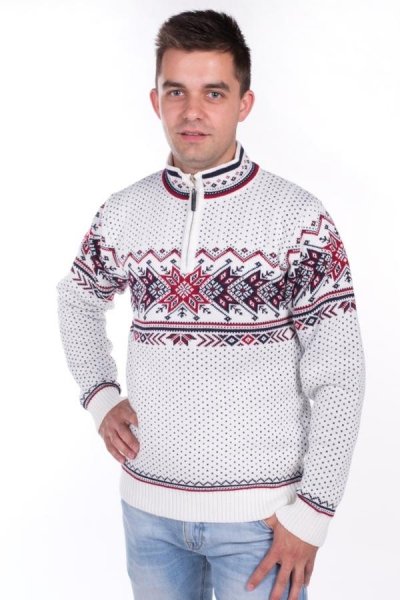 Pánsky sveter na zips IGOR Z natúr
