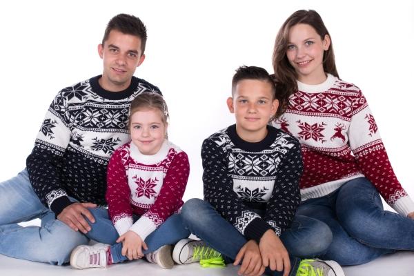 Muški norveški pulover s motivom jelena Life plavi