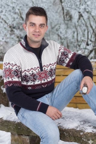 Pánsky nórsky sveter Igor-Z – tmavomodrý