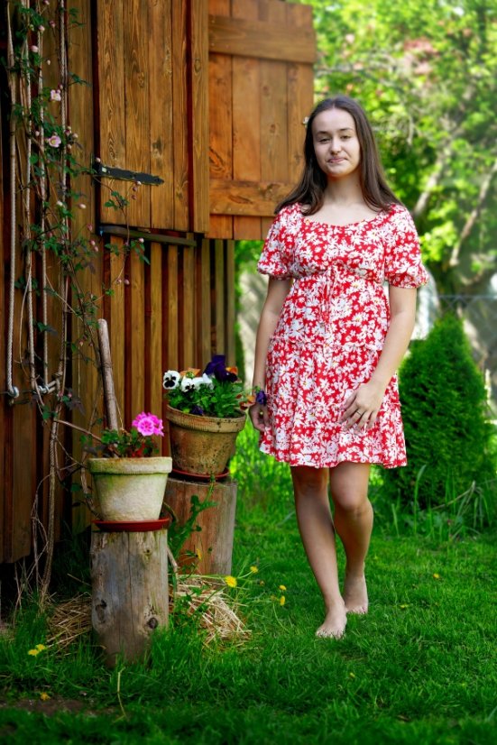 Dámske letné šaty JVPC5166 červena