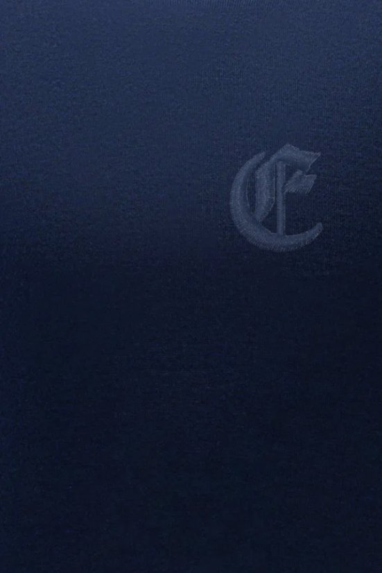 Muški glatki plavi pulover, 100% pamuk