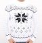 Gât tricotat model norvegian Gracio R alb