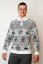 Moški pleten pulover z vzorcem jelena Goral-Z