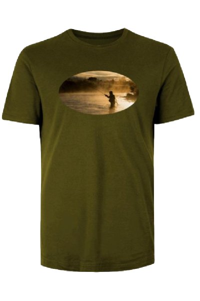 Rybář tričko s potiskem Fish4 zelená