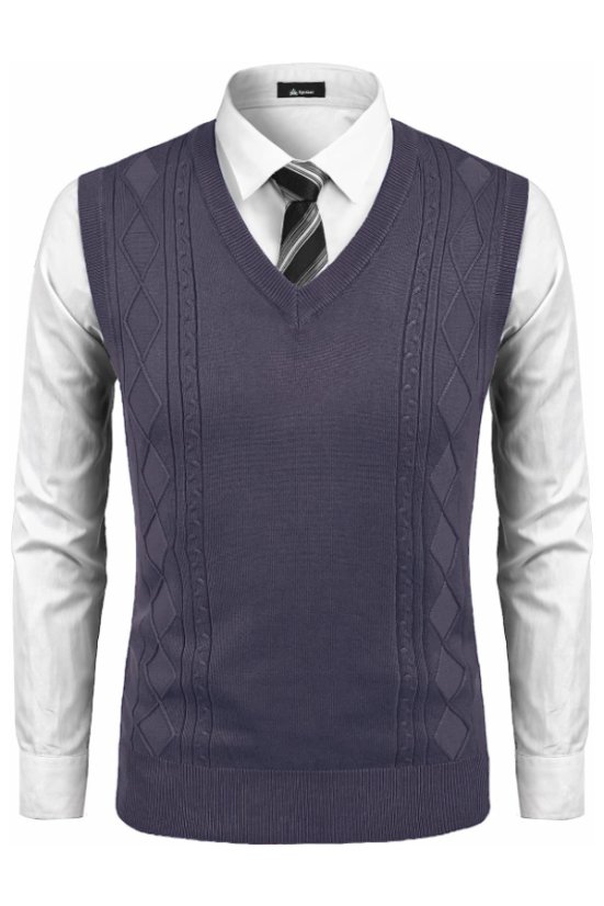 Pánska pletená vesta BBBvest grafit