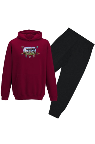 Gyerek tréningruha Minecraft_team bordó